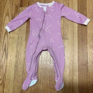 Zippy Jamz Pink Constellation Footed One Piece Pajamas Jammies 6-9 Months